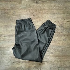 Leather joggers - so cute and fun for winter/fall look. Theyre also comfy!